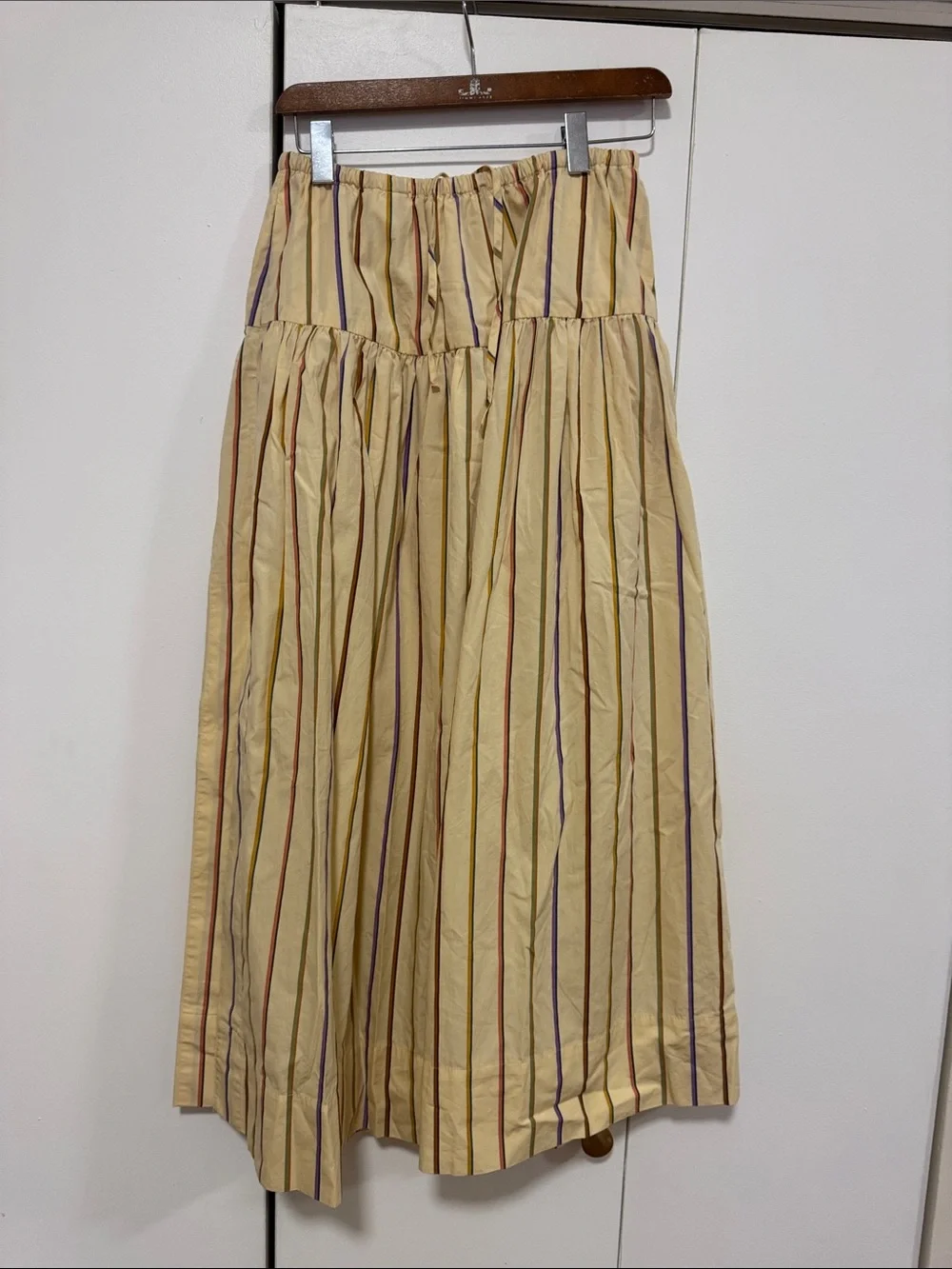 TIERED COTTON POPLIN MAXI SKIRT - Picture 3 of 3